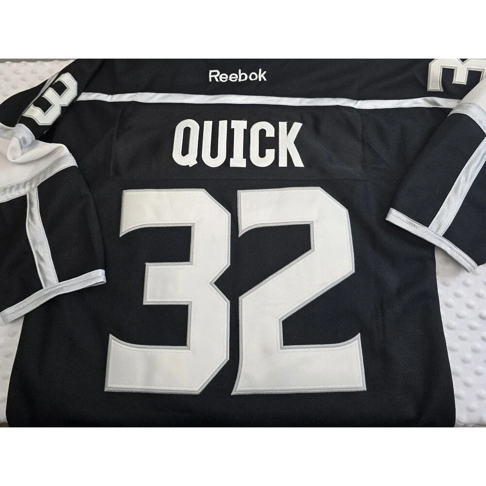 Reebok LA Kings Jonathan Quick 32 Jersey Size 48 NHL Center Ice CCM Tailor Short